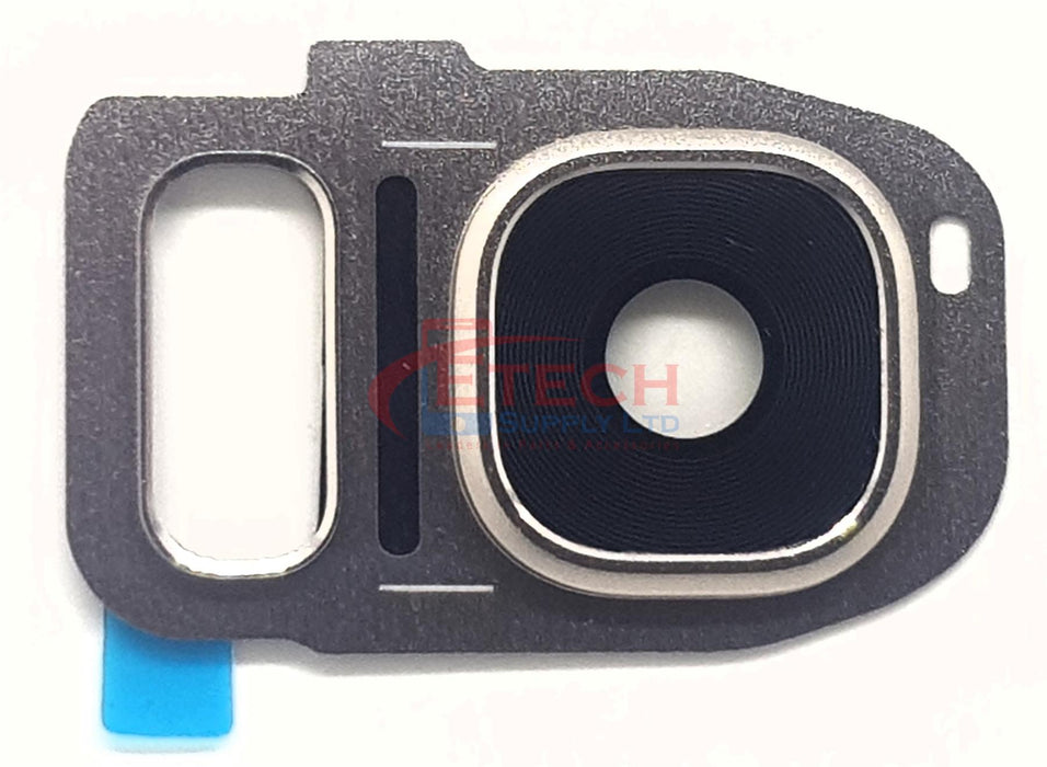 Samsung Galaxy S7 G930F / S7 Edge G935F Replacement Rear Camera Ring With Lens & Adhesive - Gold Platinum