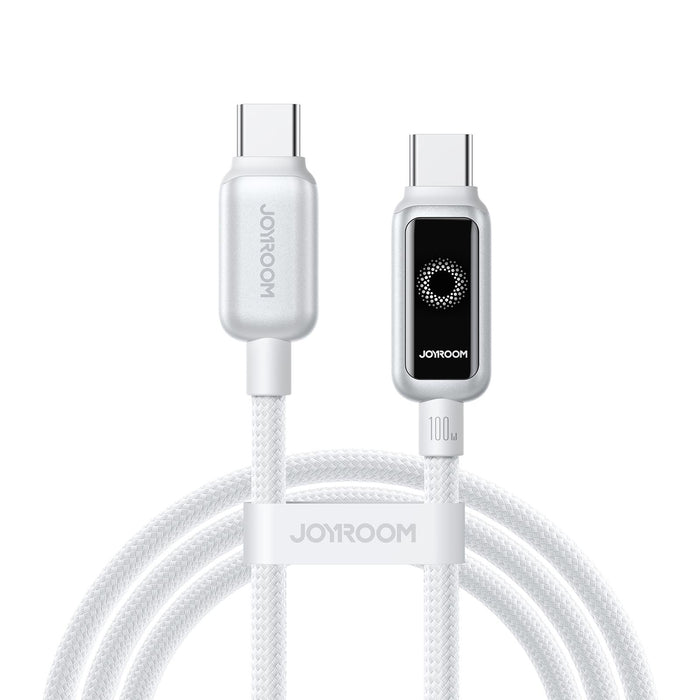 Joyroom S-A55 StarFlight Series 100W Auto Power-Off Fast Charging Cable | Type-C to Type-C | 1.2M | White