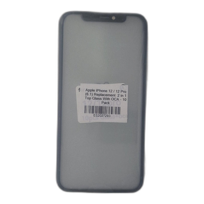 Apple iPhone 12 / 12 Pro (6.1) Replacement  2 in 1 Top Glass With OCA - 10 Pack