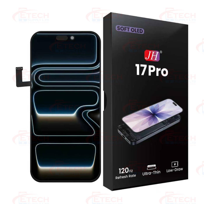 Apple iPhone 17 Pro Replacement Screen | Soft OLED | 120Hz | JH