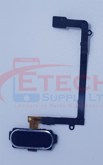 Samsung Galaxy S6 Edge G925F Replacement Home Button With Flex Cable - Black Sapphire