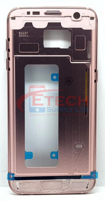 Samsung Galaxy S7 Edge G935F Replacement Frame With Small Parts - Pink Gold