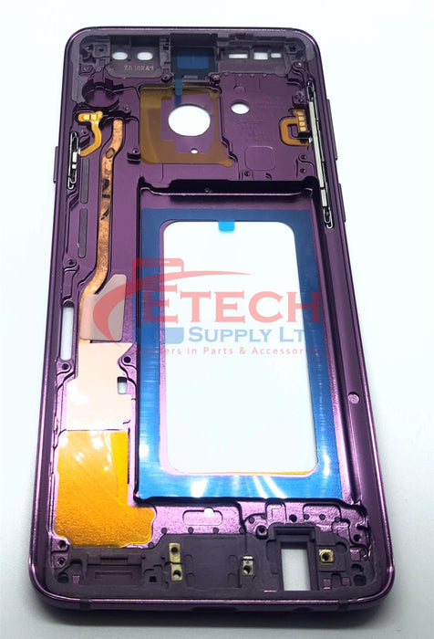Samsung Galaxy S9 Plus G965F Replacement Mid Frame Housing With Parts - Lilac Purple