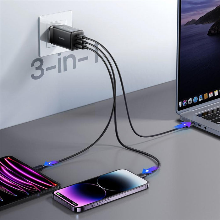 Joyroom JR-TG10 65W GaN Fast Wall Charger | A14 100W Type-C to Type-C Cable | 1.2M | Black