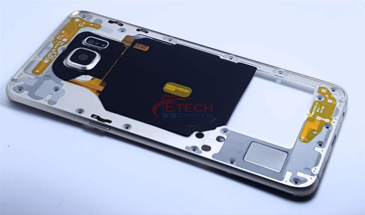 Samsung Galaxy S6 Edge Plus G928F Replacement Mid Frame Housing With Small Parts - Gold Platinum