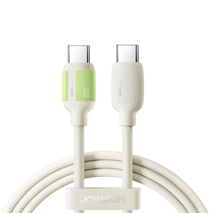 Joyroom S-A53 Fluorescent Series 60W Fast Charging Cable | Type-C to Type-C | 1.2M | Beige