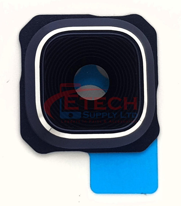 Samsung Galaxy S6 Edge Plus G928F Replacement Rear Camera Ring With Lens & Adhesive - Black Sapphire