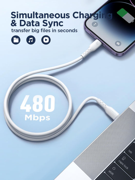 Joyroom S-A26-CL3 Flash-Charge Series 30W Fast Charging Cable | Type-C to Lightning | 1M | Black