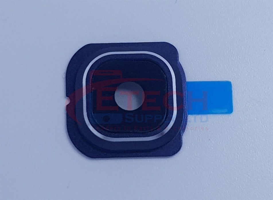 Samsung Galaxy S6 Edge G925F Replacement Rear Camera Ring With Lens & Adhesive - Black Sapphire