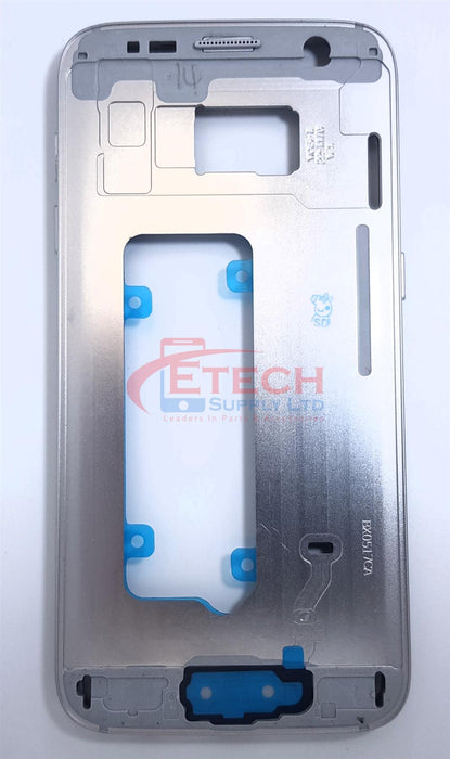 Samsung Galaxy S7 G930F Replacement Mid Frame Chassis With Small Parts - Silver Titanium
