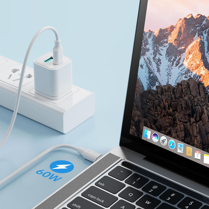 Joyroom S-A9 Long-Lasting Series 60W Fast Charging Cable | Type-C to Type-C | 1M | White