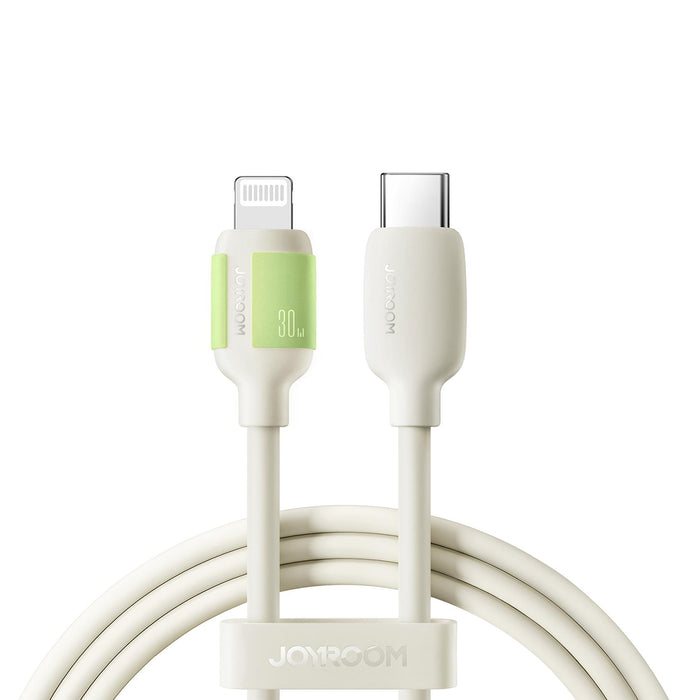 Joyroom S-A53 Fluorescent Series 30W Fast Charging Cable | Type-C to Lightning | 1.2M | Beige
