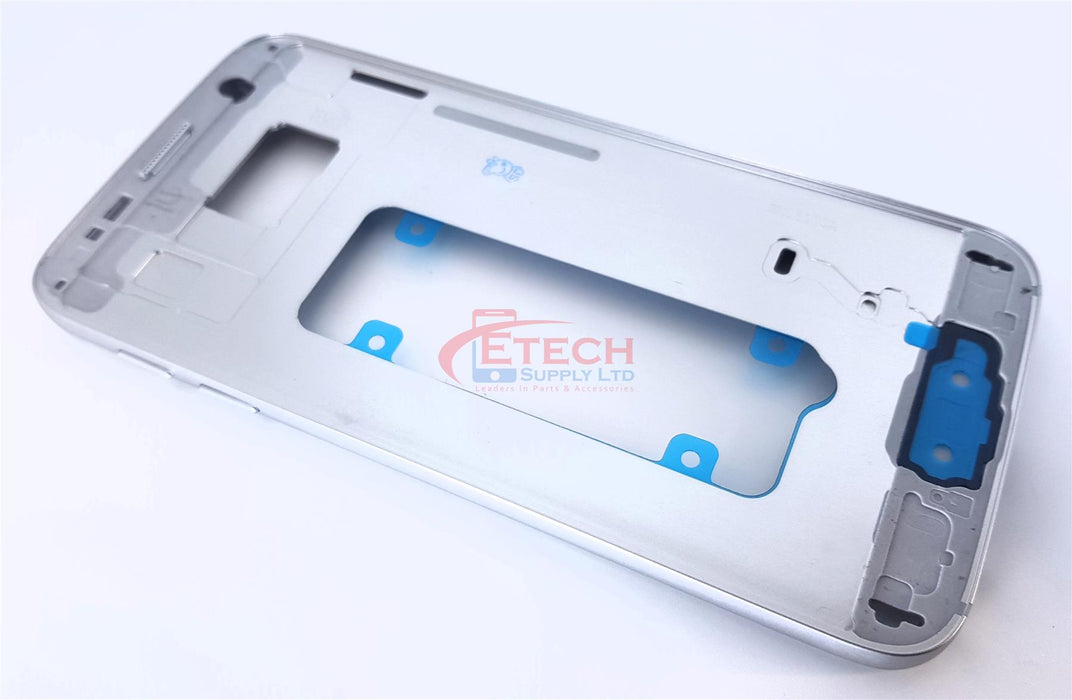 Samsung Galaxy S7 G930F Replacement Mid Frame Chassis With Small Parts - Silver Titanium