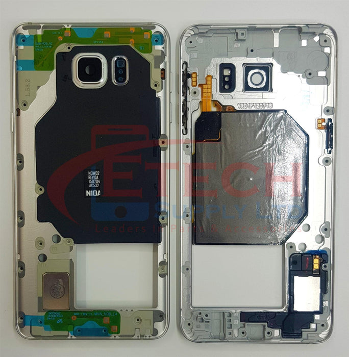 Samsung Galaxy Note 5 N920F Replacement Mid-Frame Housing With Small Parts - White Pearl
