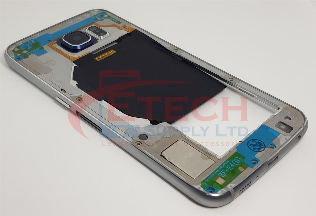Samsung Galaxy S6 G920F Replacement Mid Frame Housing With Small Parts - Black Sapphire