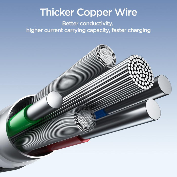 Joyroom S-A25 Light-Speed Series 100W Fast Charging Cable | Type-C to Type-C | 1.2M | Black