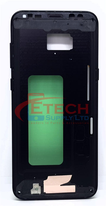 Samsung Galaxy S8 Plus G955F Replacement Mid Frame Housing With Small Parts - Midnight Black