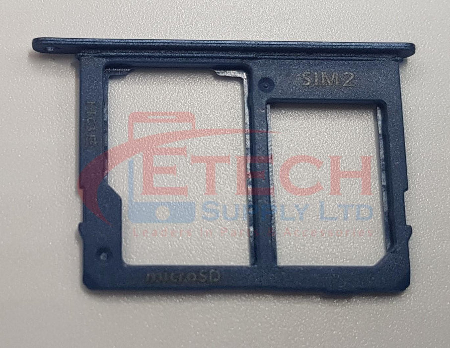 Samsung Galaxy A6 Plus A605F 2018 Replacement Sim 2 / SD Card Tray - Blue