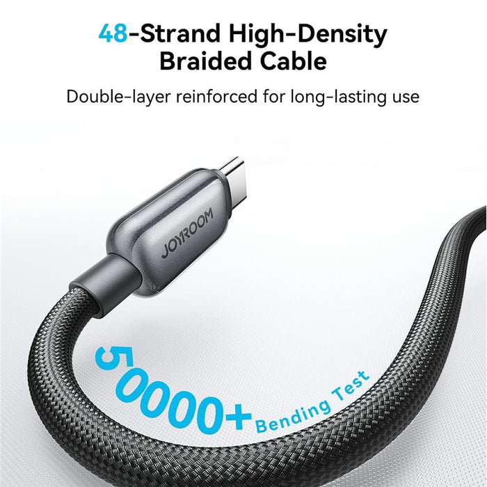 Joyroom S-A55 StarFlight Series 100W Auto Power-Off Fast Charging Cable | Type-C to Type-C | 1.2M | Black