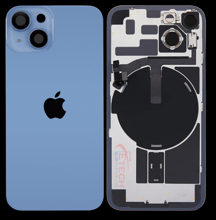 Apple iPhone 14 Plus Repalcement Back Glass | NFC - Flash Flex | MagSafe Magnets | Reclaimed | Grade A | Blue