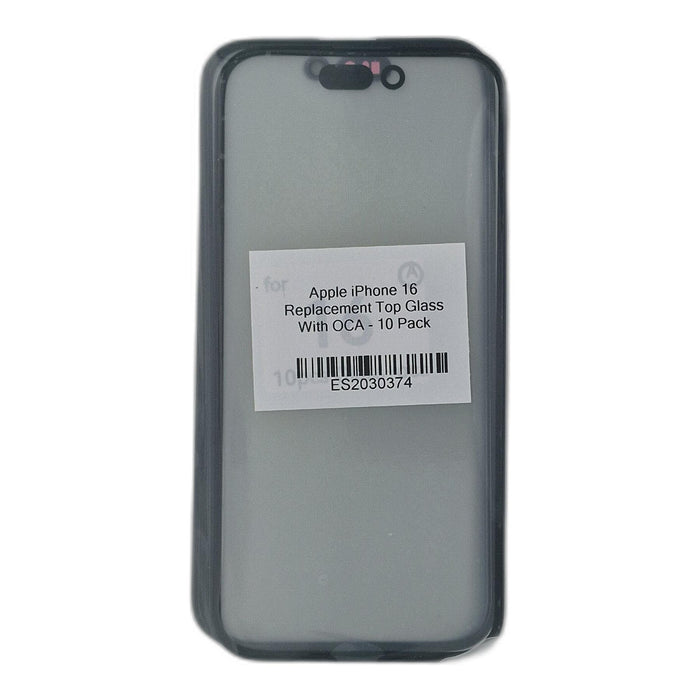 Apple iPhone 16 Replacement Top Glass With OCA - 10 Pack
