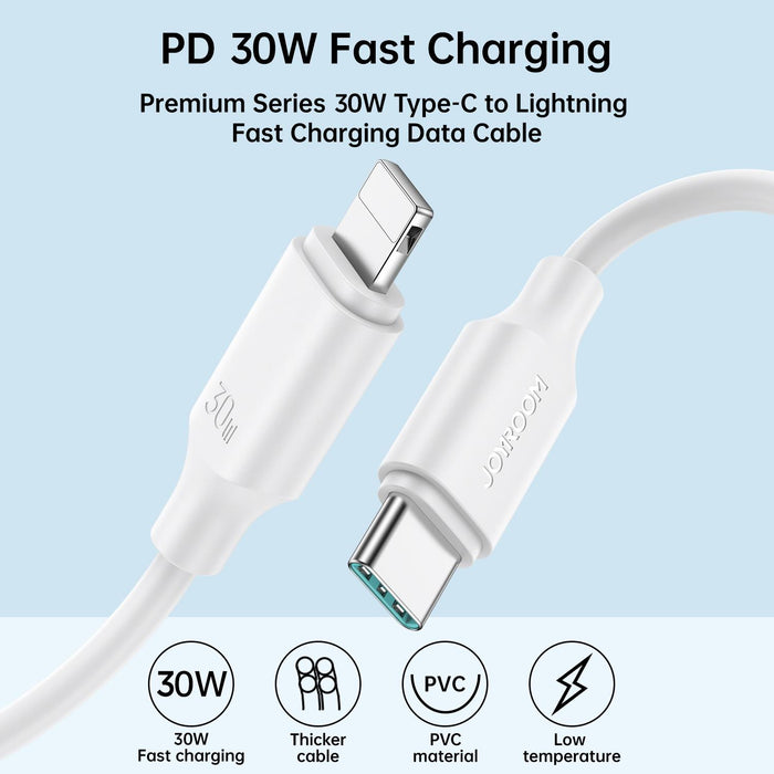 Joyroom S-A9 Long-Lasting Series 30W Fast Charging Cable | Type-C to Lightning | 1M | Black