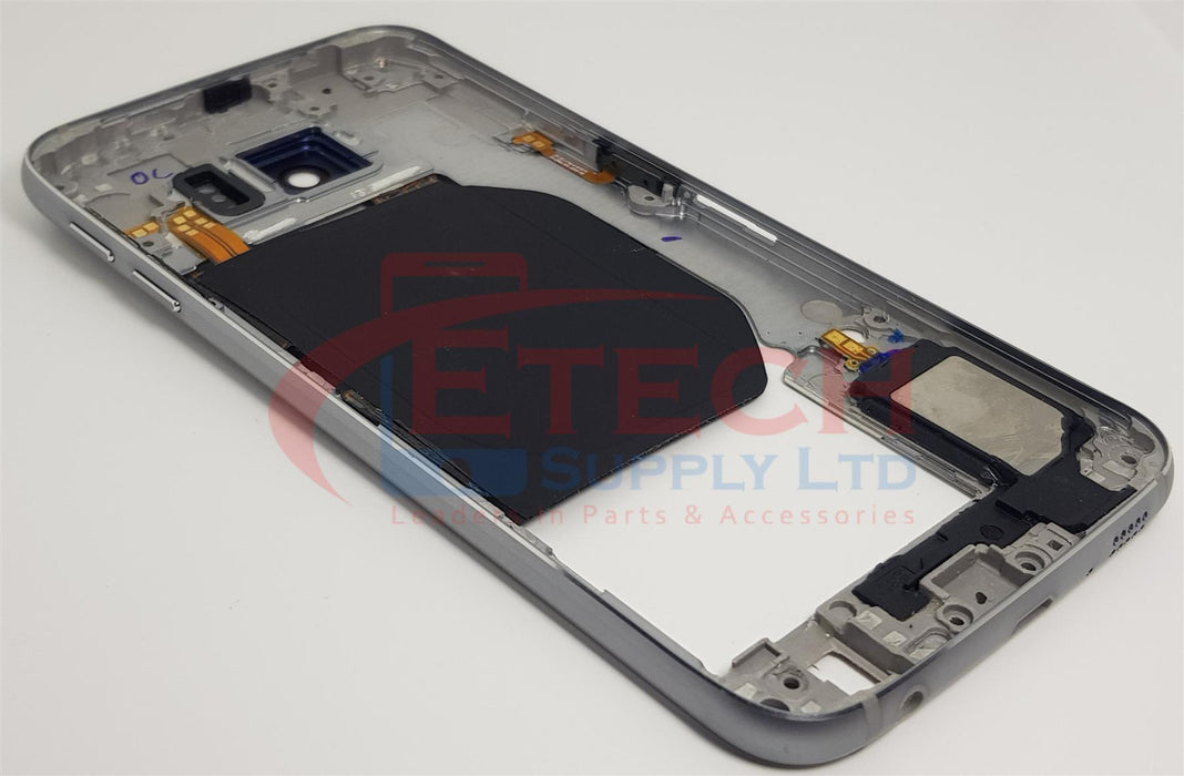 Samsung Galaxy S6 G920F Replacement Mid Frame Housing With Small Parts - Black Sapphire