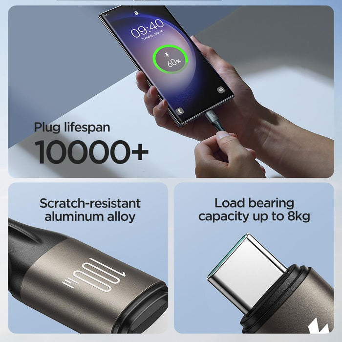 Joyroom S-A25 Light-Speed Series 100W Fast Charging Cable | Type-C to Type-C | 1.2M | Black
