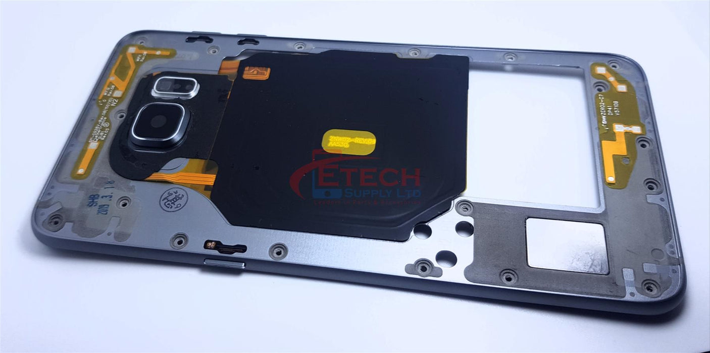 Samsung Galaxy S6 Edge Plus G928F Replacement Mid Frame Housing With Small Parts - Silver Titan