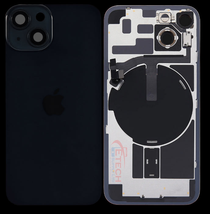 Apple iPhone 14 Repalcement Back Glass | NFC - Flash Flex | MagSafe Magnets | Reclaimed | Grade A | Midnight