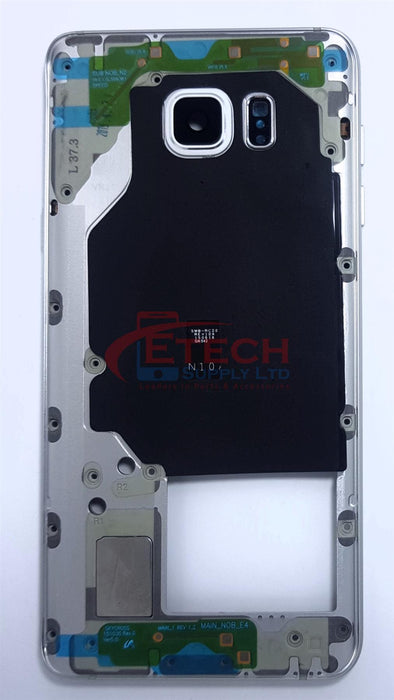 Samsung Galaxy S6 Edge Plus G928F Replacement Mid Frame Housing With Small Parts - White Pearl
