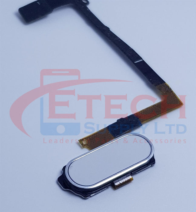 Samsung Galaxy S6 G920F Replacement Home Button With Flex Cable - White Pearl