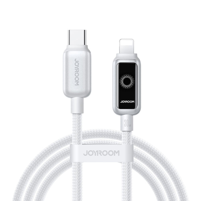 Joyroom S-A55 StarFlight Series 30W Auto Power-Off Fast Charging Cable | Type-C to Lightning | 1.2M | White