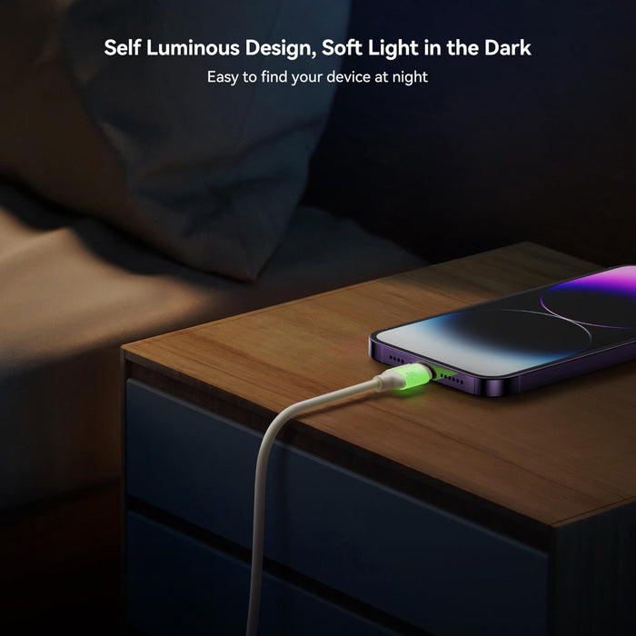 Joyroom S-A53 Fluorescent Series 30W Fast Charging Cable | Type-C to Lightning | 1.2M | Beige