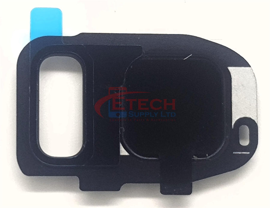 Samsung Galaxy S7 G930F / S7 Edge G935F Replacement Rear Camera Ring With Lens & Adhesive - Black Onyx