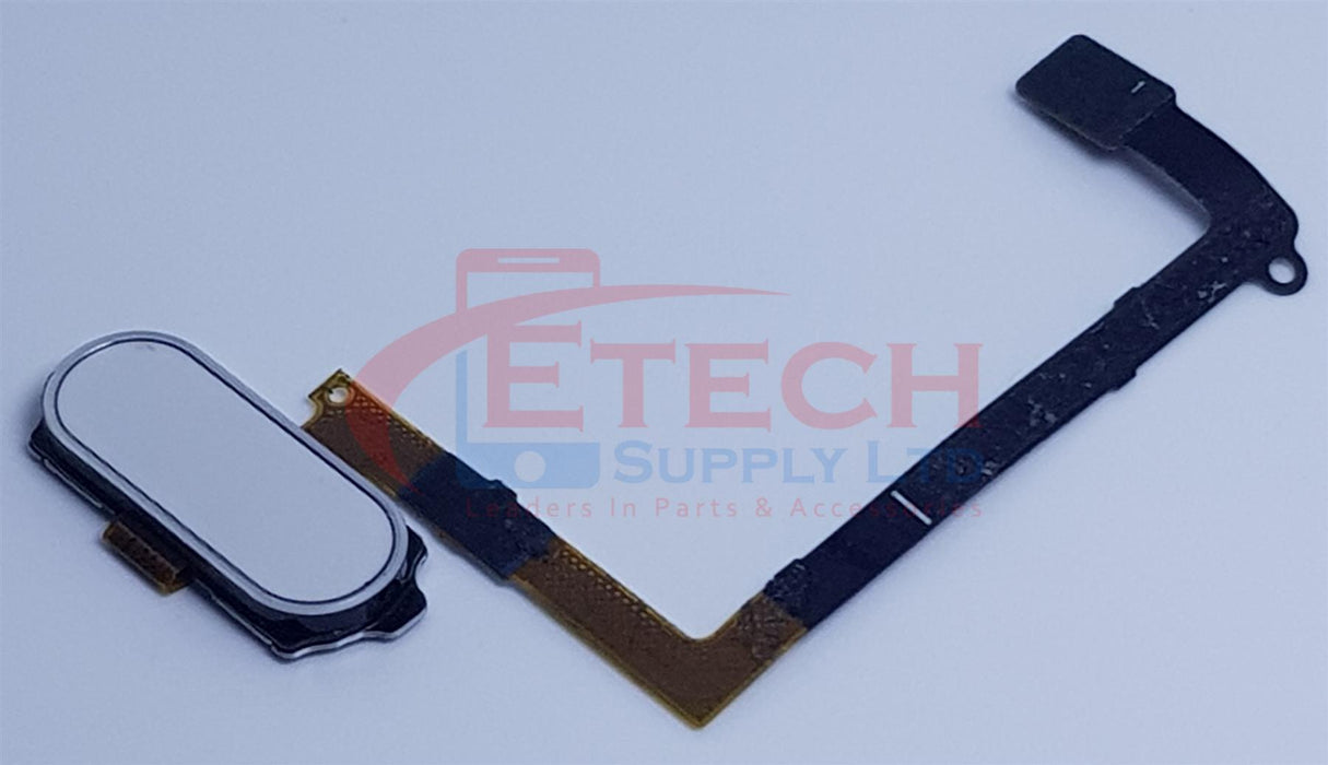 Samsung Galaxy S6 G920F Replacement Home Button With Flex Cable - White Pearl